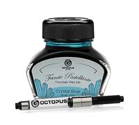 Octopus Fluids Crystal Blue - Inchiostro per penna stilografica a colori pastello, convertitore incluso, inchiostro per scrittura nel calamaio, 30 ml, blu