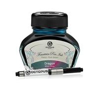 Octopus Fluids Inchiostro lucido per penna stilografica, Dragon, Turkis, 30 ml