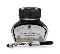 Octopus Fluids Pebble Stone - Inchiostro per penna stilografica a colori pastello, convertitore incluso, inchiostro da scrittura nel calamaio, 30 ml, colore: Grigio