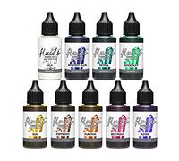 Octopus Fluids Resin Ink Set DARK, Alcohol Ink per resina epossidica e resina UV, 9x 30 ml