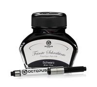 Octopus Fluids Schwarz - Inchiostro da scrittura con convertitore, inchiostro penna stilografica, nero 30 ml