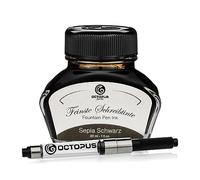 Octopus Fluids Sepia Schwarz - Inchiostro da scrittura con convertitore, inchiostro penna stilografica, nero seppia 30 ml