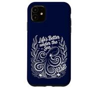Octopus Garden Lover Kraken Sea Octo Giardinaggio Squid Art Custodia per iPhone 11