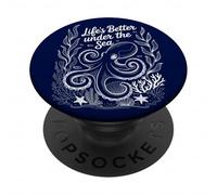 Octopus Garden Lover Kraken Sea Octo Giardinaggio Squid Art PopSockets PopGrip Adesivo