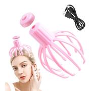 Octopus Head Massager, Rechargeable Scalp Scruncher, Portable 12-Finger Electric Scraper, Relaxation Tool for Scalp Stimulation, Stress Relief for Home Use, 5.04x5.04x7.28 inches