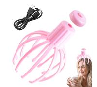 Octopus Head Massager, Rechargeable Scalp Scruncher, Portable Electric Scraper, Flexible 12-Finger Design, Soothing Vibration Mode, Ideal for Daily Relaxation