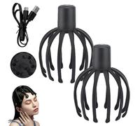 Octopus Head Massager Scalp, Octopus Scalp Massager, Head Massager Scalp Stress Relax with 3 Modes, Cordless Portable 360° Electric Head Massager, 12 Claw Scalp Massager for Stress Relief (2Pcs)
