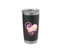 Octopus Heart Tentacle Ocean Love Cute Octopus Bicchiere termico in acciaio inox doppia parete