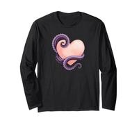 Octopus Heart Tentacle Ocean Love Cute Octopus Maglia a Manica