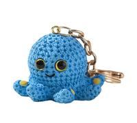 Octopus Keychain Toy | Durable Resin Bag Pendant | Adorable Marine Life Key Holder for Stylish Accessories | Fun Key Ring for Girls, Boys and Adults' Backpacks or Wallets, Blu, Siehe Beschreibung