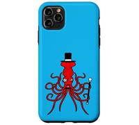 Octopus Kraken Mr. Sir cappello a cilindro monocle occhiali ricchi calamari Custodia per iPhone 11 Pro Max