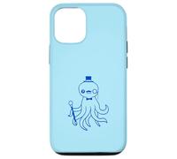 Octopus Kraken Mr. Sir cappello a cilindro monocle occhiali ricchi calamari Custodia per iPhone 12/12 Pro