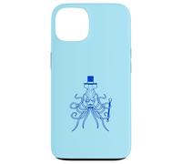 Octopus Kraken Mr. Sir cappello a cilindro monocle occhiali ricchi calamari Custodia per iPhone 13