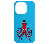 Octopus Kraken Mr. Sir cappello a cilindro monocle occhiali ricchi calamari Custodia per iPhone 14 Pro