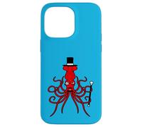Octopus Kraken Mr. Sir cappello a cilindro monocle occhiali ricchi calamari Custodia per iPhone 14 Pro Max