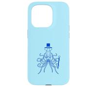 Octopus Kraken Mr. Sir cappello a cilindro monocle occhiali ricchi calamari Custodia per iPhone 15 Pro