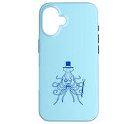 Octopus Kraken Mr. Sir cappello a cilindro monocle occhiali ricchi calamari Custodia per iPhone 16