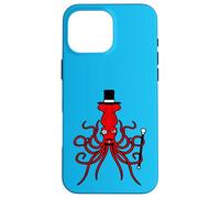 Octopus Kraken Mr. Sir cappello a cilindro monocle occhiali ricchi calamari Custodia per iPhone 16 Pro Max