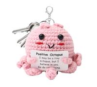 Octopus mentale positivo | Octopus Positive Toy | Supporto emotivo bambola all'uncinetto | Decorazioni intrecciate a mano | Bambole da collezione Ornamento all'uncinetto adatto ad amici, arredamento,