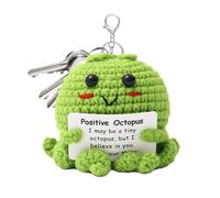 Octopus mentale positivo | Octopus Positive Toy | Supporto emotivo bambola all'uncinetto | Decorazioni intrecciate a mano | Bambole da collezione Ornamento all'uncinetto adatto ad amici, arredamento,