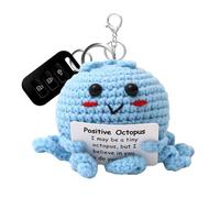 Octopus mentale positivo | Octopus Positive Toy | Supporto emotivo bambola all'uncinetto | Decorazioni intrecciate a mano | Bambole da collezione Ornamento all'uncinetto adatto ad amici, arredamento,