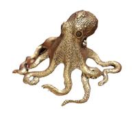 Octopus Ornaments | Brass Octopus Statue Chinese Sculpture | Sea Animal | Brass Ornaments for Desktop Dining Table Bar Bookshelf Room Home Table Home Decoration Indoor Outdoor Garden Decor