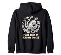 Octopus Otto Braccia per Snack Foodie Felpa con Cappuccio