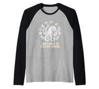 Octopus Otto Braccia per Snack Foodie Maglia con Maniche Raglan