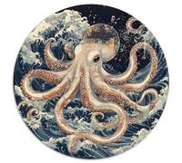 Octopus, Puzzle a cerchio da 1000 pezzi, per adulti e bambini, con bordi lisci, giochi di sfida, 1000 pezzi (67,5 x 67,5 cm)