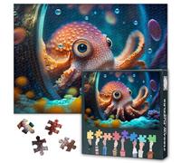 Octopus - Puzzle da 1000 pezzi per adulti, bellissimo puzzle subacqueo e colorato corallo, puzzle impossibile, puzzle con paesaggio sottomarino dell'Oceano Pacifico, 50 x 60 cm