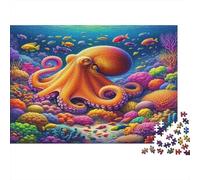 Octopus Puzzles 1000 Pezzi Materiale Riciclato Sea World Puzzle per Bambini Regalo Divertente E Attività for Home Idealee per Child‘s Birthday Regalo 38x26cm/1000pcs