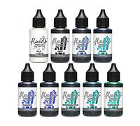 Octopus Resin Ink Set BLUE, Alcohol Ink per resina epossidica e resina UV, inchiostro ad alcool per la tintura di resina epossidica, 9x 30 ml