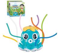 Octopus-Shaped Kids Water Sprinkler with 8 Swinging Tubes, 5.91x5.90x6.3 inches Outdoor Water Sprayer Garden Toy, Pool, Lawn, Birthday, Backyard, Patio, and Travel