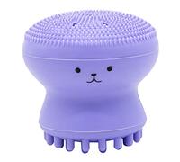 Octopus - Spazzola per il viso in silicone per massaggio e rimozione dello scrub per una pulizia profonda, 5,3 x 5,3 x 4,2 cm, colore: viola chiaro