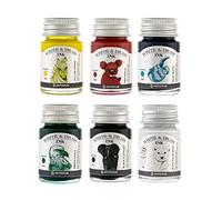 Octopus Write and Draw Ink Set BASIC BRIGHT, inchiostro impermeabile per scrittura e disegno, inchiostro per calligrafia, inchiostro da illustrazione per penna stilografica, 6x10 ml