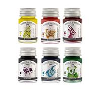 Octopus Write and Draw Ink Set CARNIVAL, inchiostro impermeabile per scrittura e disegno, inchiostro per calligrafia, inchiostro da illustrazione per penna stilografica, 6x10 ml