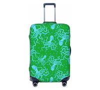 Octopus1 - Copribagagli da viaggio, elastico, per valigie, 45-81 cm, Nero , L