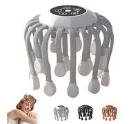 octorelax head massager,Anti-Stress 360° All-Round Electric Scalp Massager,Rechargeable Head Scratcher with 20 Vibrating Points,with 5 Modes 3 Speeds, Cordless Portable Scratcher-B