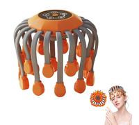 Octorelax Head Massager, Electric Scalp Massager, Five Modes & 20 Massage Heads, 360° Full Head Relaxation Smart Timing for Home & Office Relaxation (Orange)
