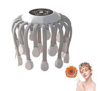 Octorelax Head Massager, Electric Scalp Massager, Five Modes & 20 Massage Heads, 360° Full Head Relaxation Smart Timing for Home & Office Relaxation (Gray)