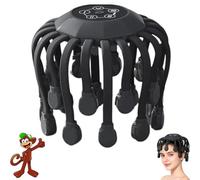 Octorelax Head Massager, Ergonomic Octo Relax Head Massager Scalp Stress Relax with 20 Massage Heads, 5 Modes & Smart Timer, Scalp Massager Tool (Calm Black)