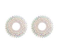 Octwine Orecchini colorati per le donne orecchini con strass colorati orecchini a perno lucidi bar party prom orecchini per le donne, Strass in metallo