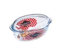 Ôcuisine 7541467 Oval in vetro borosilicato Forno 3L, silicone, trasparente, 3 litri