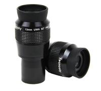 Oculare Tecnosky UWA 13mm 82°. Oculare con un complesso schema ottico a 7 elementi, grazie al quale la visione è corretta ed incisa su tutto il campo. Trattamento anti riflesso FMC su tutte le lenti.