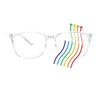 Ocushield - Occhiali da lettura anti luce blu, antiriflesso, colore: bianco chiaro, 0,00