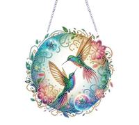 Ocuuer 2D Flat Hummingbird Art Art Ciondolo Special Shape Decorazione della porta a parete (CN548)