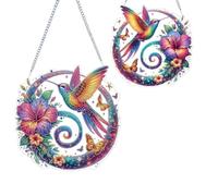 Ocuuer 2D Flat Hummingbird Art Art Ciondolo Special Shape Decorazione della porta a parete (CN549)