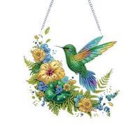 Ocuuer 2D Flat Hummingbird Art Art Ciondolo Special Shape Decorazione della porta a parete (CN550)