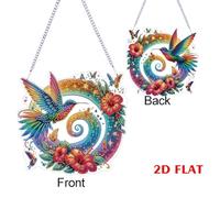 Ocuuer 2D Flat Hummingbird Art Art Ciondolo Special Shape Decorazione della porta a parete (CN555)