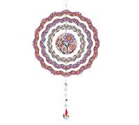 Ocuuer Dipinto di diamante fai da te Pendente a sospensione del vento a vento rotante (Mandala) (JS1001)